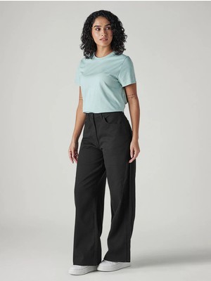 Levi's Baggy Kadın Yüksek Bel Geniş Paçalı Cinched Siyah Kot PANTOLON-008WA-0004
