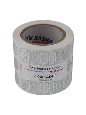 Prime Original Etiketi Pp (Hologramlı) 15MM Çapında 2000 Adet Yan Yana 3 Lü