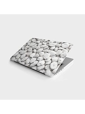 Prime Laptop Bilgisayar Notebook Pc Kaplama Etiketi Beyaz Taşlar