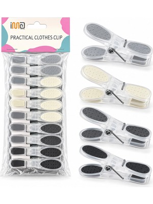 Adalı Store Renkli Silikon Ağız - Bas-Aç Şeffaf Plastik Mandal BX40