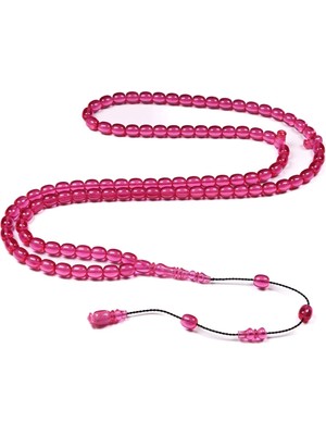 Tesbihkenti Pembe Özel Seri 99'luk Ateş Kehribar Tesbih