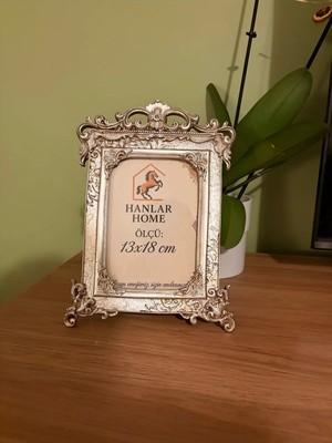 Hanlar Home Antik Dekoratif Fotoğraf Çerçevesi – Eskitme Gümüş (13X18 Cm)