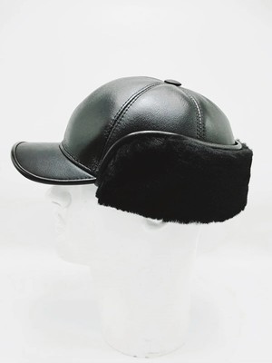 EratLeather Hakiki Deri Kürklü Pilot Şapka | Unisex Kışlık Sıcak Tutan Aviator Şapka