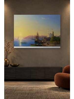 Fida Ayvazovski Gün Batımında Istanbul Limanı Canvas Tablo