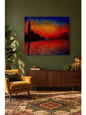 Fida Claude Monet Alacakaranlıkta San Giorgio Maggiore Canvas Tablo