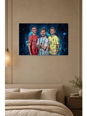 Fida Ronaldo Messi Neymar Milli Formalarla Canvas Tablo