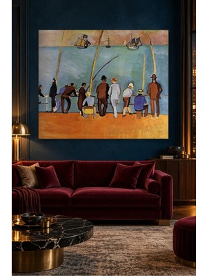 Fida Raoul Dufy Iskelede Balık Tutanlar Canvas Tablo