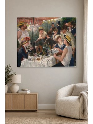 Fida Renoir Tente Altında Kayıkçıların Öğle Yemeği Canvas Tablo