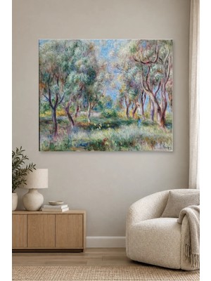 Fida Renoir Zeytin Ağaçları Arasında Canvas Tablo