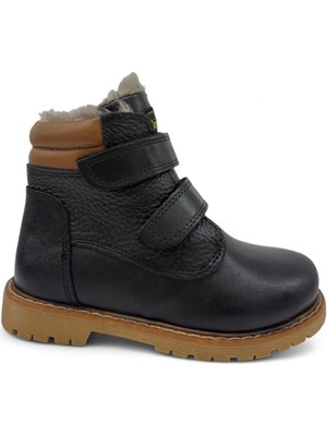 Tekiner Hakiki Deri Gerçek Kürklü Unisex Çocuk Bot