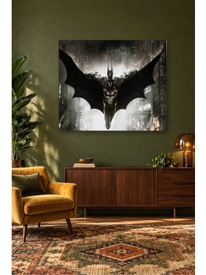 Fida Gotham Sokaklarında Pelerin Açan Batman Canvas Tablo