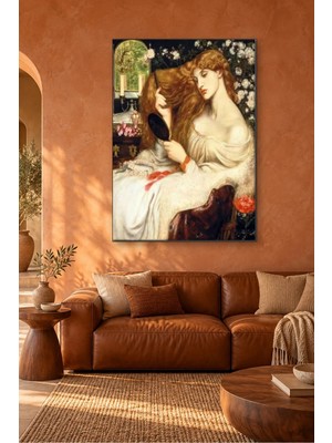 Fida Rossetti Saçlarını Tarayan Lady Lilith Canvas Tablo