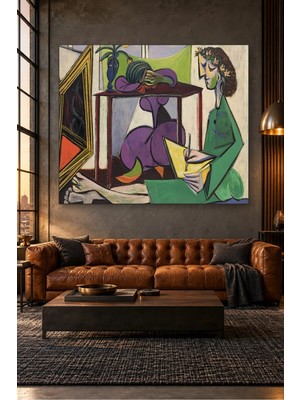 Fida Picasso Resim Çizen Genç Kız Canvas Tablo