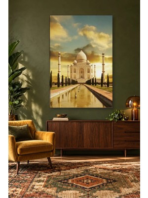 Fida Altın Gün Batımında Tac Mahal Canvas Tablo