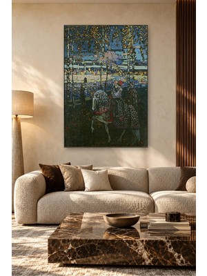 Fida Kandinsky Atlı Çift Canvas Tablo