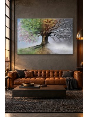 Fida Dört Mevsim Ağacı Canvas Tablo
