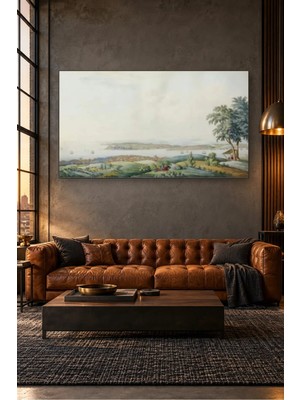 Fida Tepeden Boğaz ve Adalar Panoraması Canvas Tablo