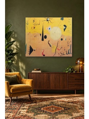 Fida Joan Miró Avcı Katalan Manzarası Canvas Tablo