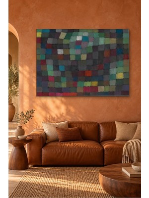 Fida Paul Klee Mayıs Resmi Renkli Kareler Canvas Tablo