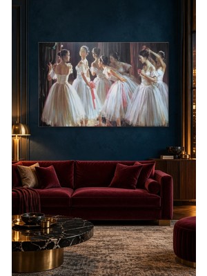 Fida Sahne Arkasında Hazırlanan Balerinler Canvas Tablo