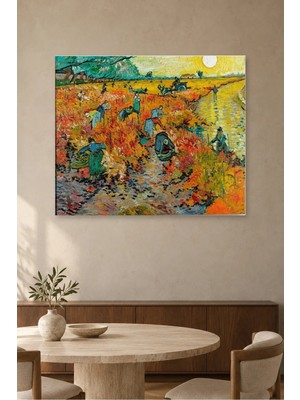 Fida Van Gogh Arles'ta Kızıl Bağ Bozumu Canvas Tablo