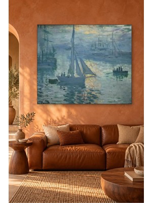 Fida Claude Monet Sisli Limanda Gün Doğumu Canvas Tablo