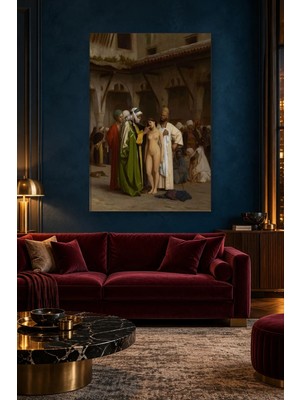 Fida Gerome Avluda Esir Pazarı Canvas Tablo