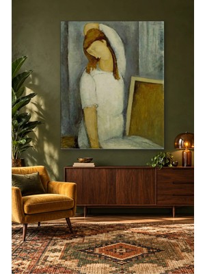 Fida Modigliani Elini Başına Koyan Jeanne Hébuterne Canvas Tablo