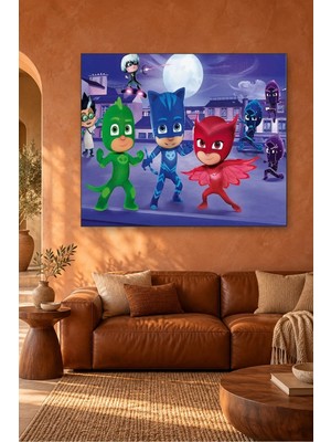Fida Ay Işığında Pijamaskeliler Canvas Tablo