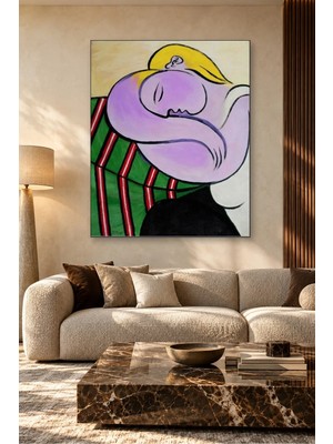 Fida Picasso Uyuyan Sarı Saçlı Kadın Canvas Tablo