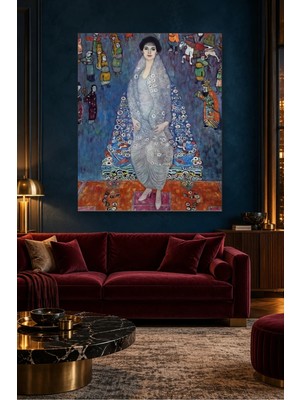 Fida Klimt Desenli Fonda Elisabeth Bachofen Echt Canvas Tablo
