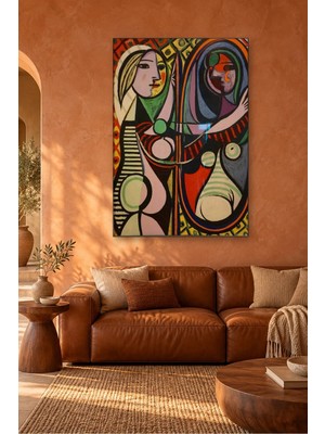 Fida Picasso Aynadaki Kız Kübist Canvas Tablo