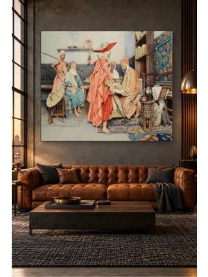 Fida Giuseppe Signorini Kadının Huzurunda Divan Canvas Tablo