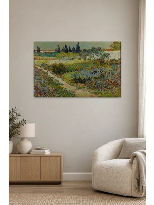 Fida Van Gogh Arles'te Çiçek Açmış Bahçe Canvas Tablo