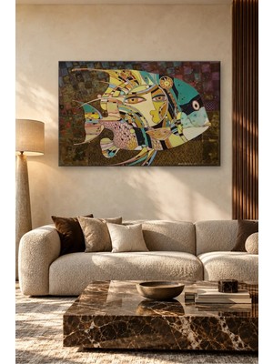 Fida Boris Ankin Kadın Yüzlü Balık Canvas Tablo