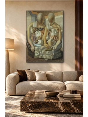 Fida De Chirico Arkeologlar Metafizik Canvas Tablo