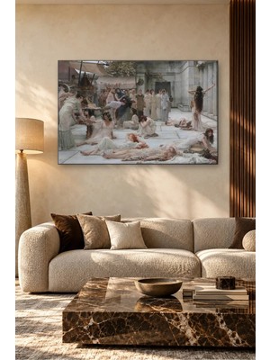 Fida Alma Tadema Mermer Avluda Uyuyan Kadınlar Canvas Tablo