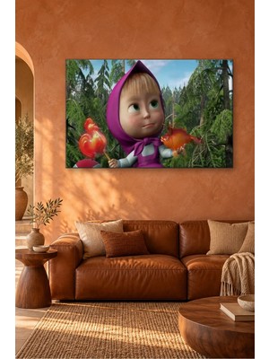 Fida Ormanda Akide Şekerli Maşa Canvas Tablo
