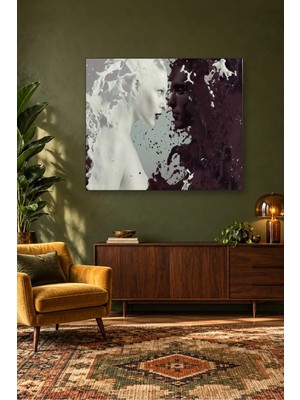 Fida Süt ve Kahve Sıçramasından Çift Canvas Tablo