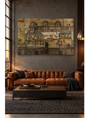 Fida Egon Schiele Hilal Biçimli Evler Canvas Tablo
