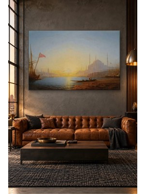 Fida Rosier Gün Batımında Istanbul ve Ayasofya Canvas Tablo
