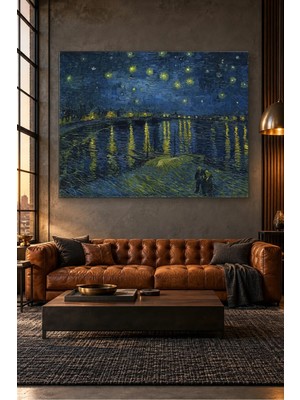 Fida Van Gogh Rhone Üzerinde Yıldızlı Gece Canvas Tablo