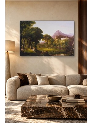 Fida Thomas Cole Arkadya Rüyası Manzarası Canvas Tablo