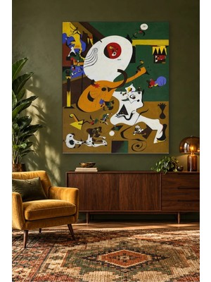Fida Joan Miro Hollanda Iç Mekânı Canvas Tablo