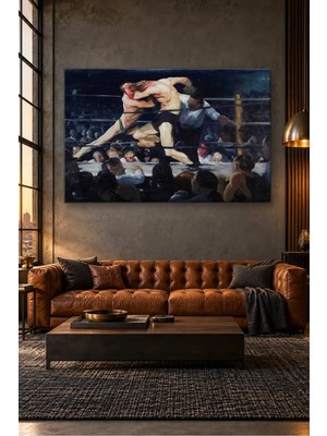 Fida George Bellows Ringde Boks Maçı Canvas Tablo