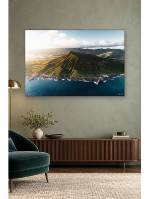 Fida Hawaii Krater Tepesi ve Okyanus Kıyısı Canvas Tablo
