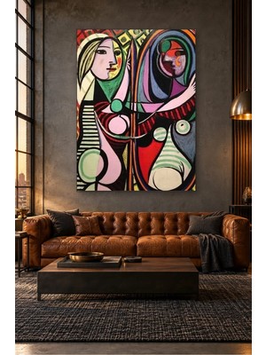 Fida Picasso Aynanın Önündeki Kız Canvas Tablo