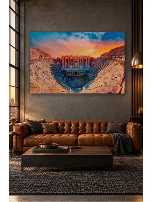Fida Gün Batımında Hierapolis Antik Tiyatrosu Canvas Tablo