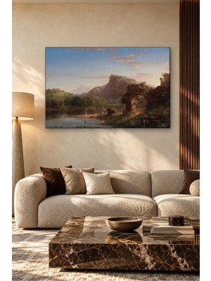 Fida Thomas Cole Göl Kıyısında Antik Kalıntılar Canvas Tablo