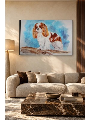 Fida Suluboya Kütük Üstünde Cavalier Canvas Tablo